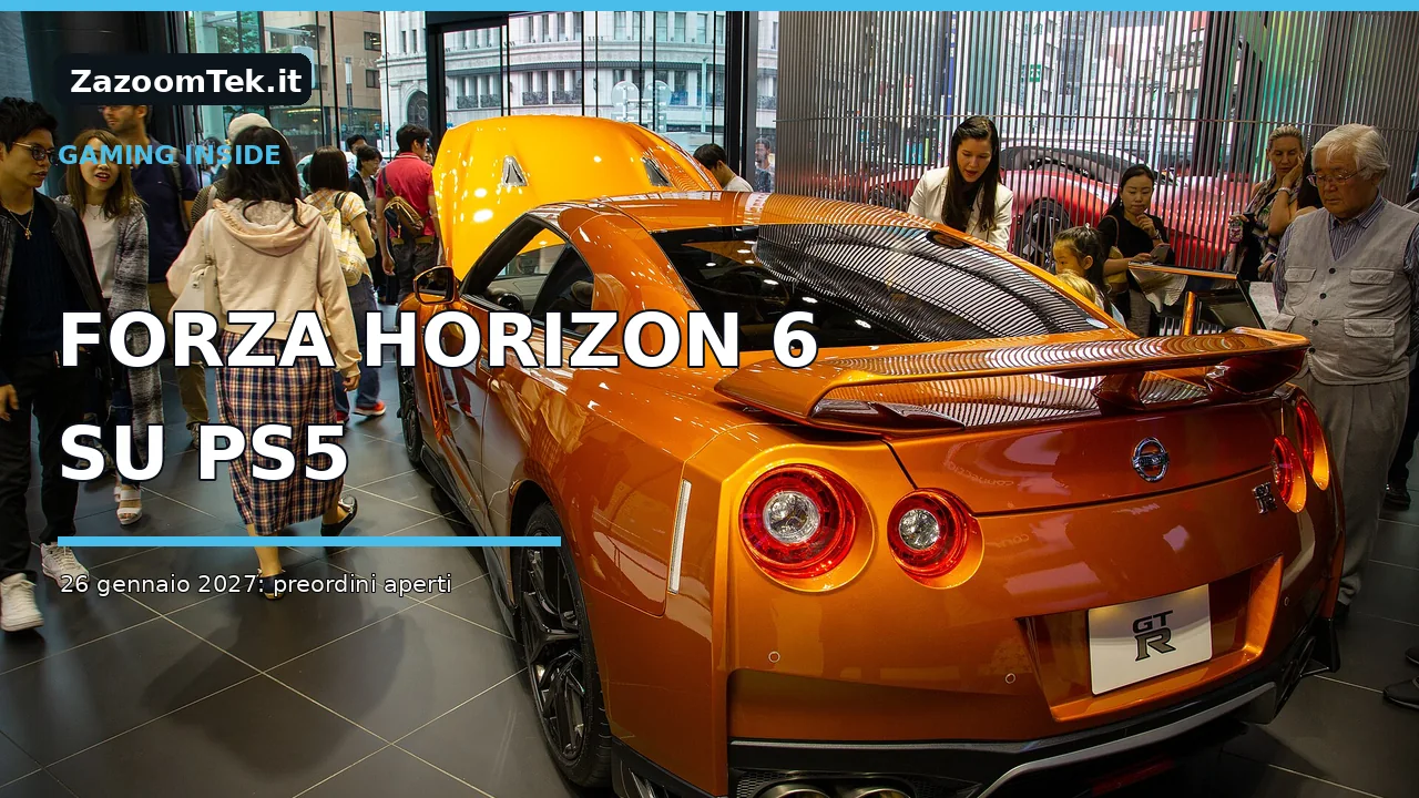 Forza Horizon 6 arriva su PS5 il 26 gennaio 2027: preordini aperti e accesso anticipato